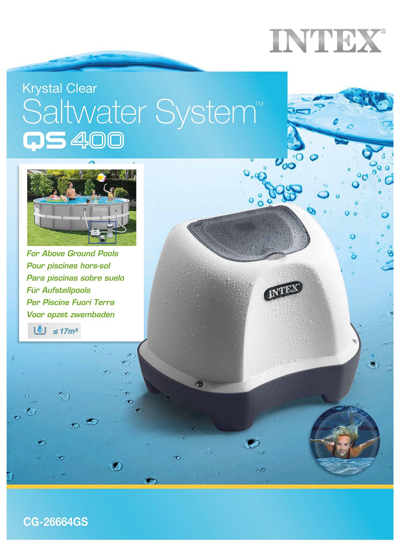 Intex Krystal Zoutwater Systeem 12 Volt Qs400