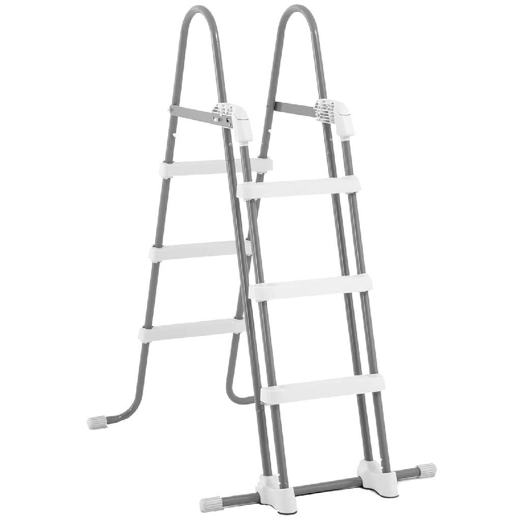 Intex Zwembadtrap voor Frame Zwembad - Zwembadladder - framehoogte 85-105 cm - Wit