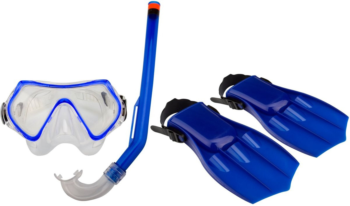 Waimea Snorkelset Duikset - Junior - met flippers - Blauw