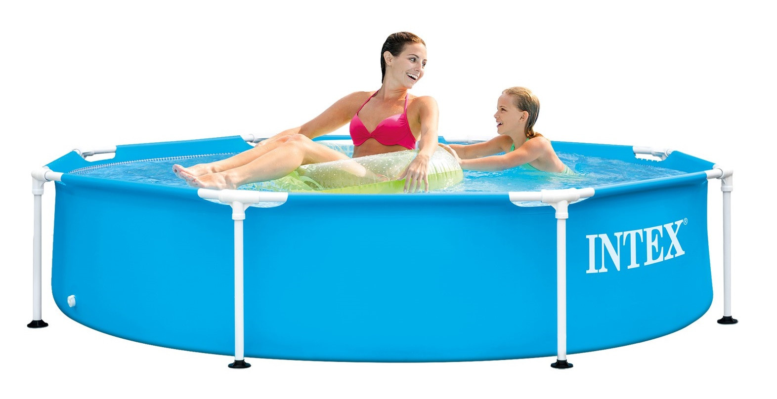 Intex Metal Frame Zwembad - ø 244 x 51 cm (Super-Tough zijwanden zijn 3 maal zo sterk)