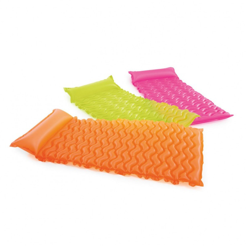 Intex Luchtbed Tote-n-Float Wave Mat -  229 cm x 86 cm - Assortiment - Prijs per Stuk
