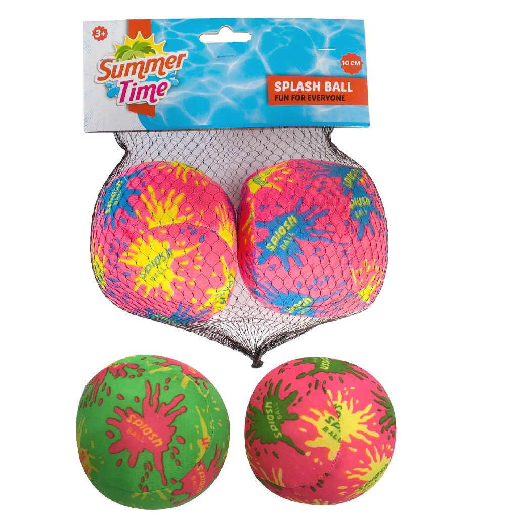 Summertime Splash Bal - 10 cm - Prijs per Set van 2