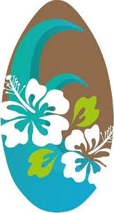 Skimboard - 100 cm - Flower - Bruin / Blauw