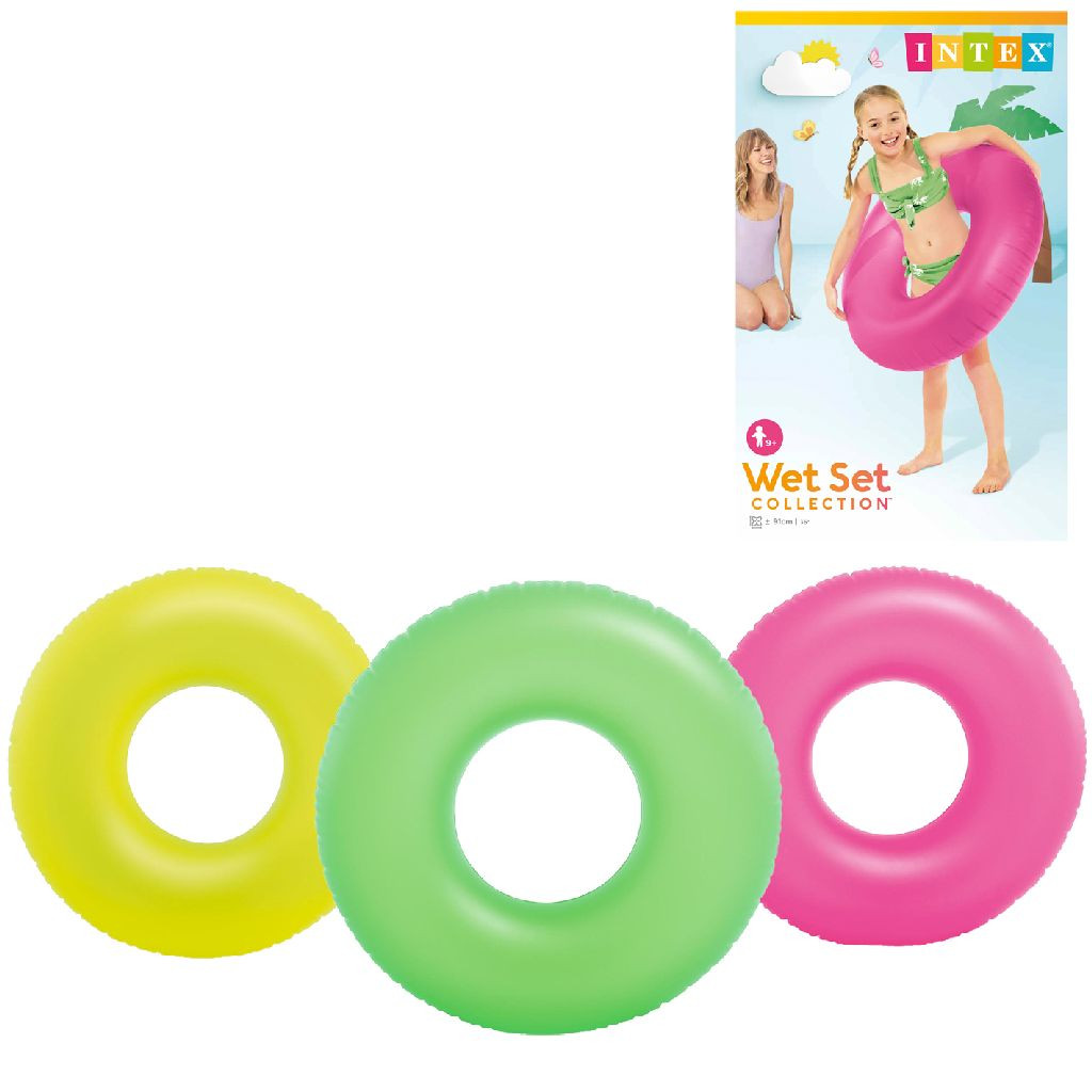 Intex Frost Tube - Zwemring - 91 cm -  Neon - Assortiment - Prijs per stuk