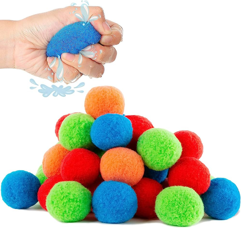 Waterbomb Sponge - Herbruikbare Waterballonnen - 48 Stuks 