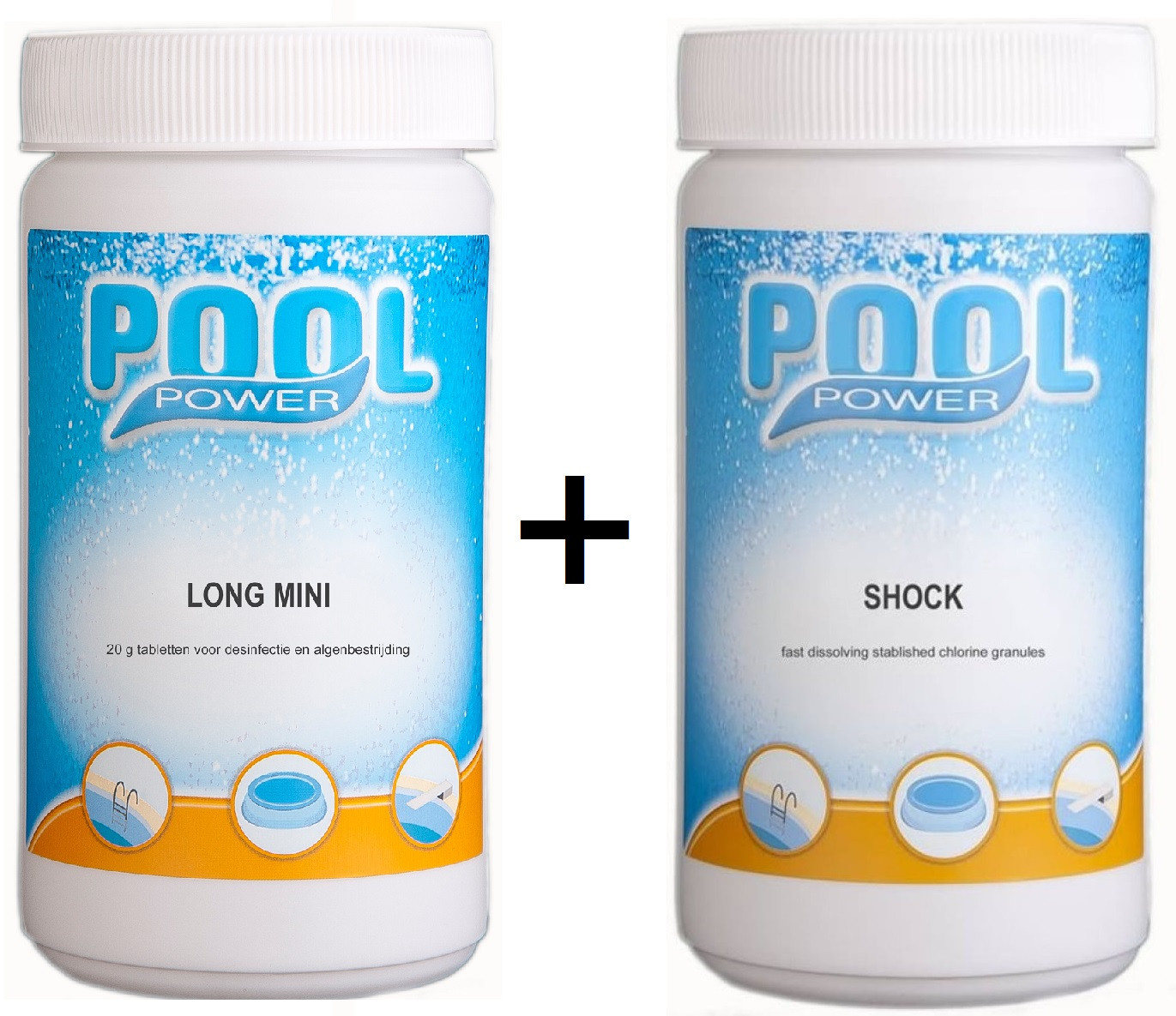 Pool Power Chloortabletten en Shock Granulaat poeder - Bundelpakket