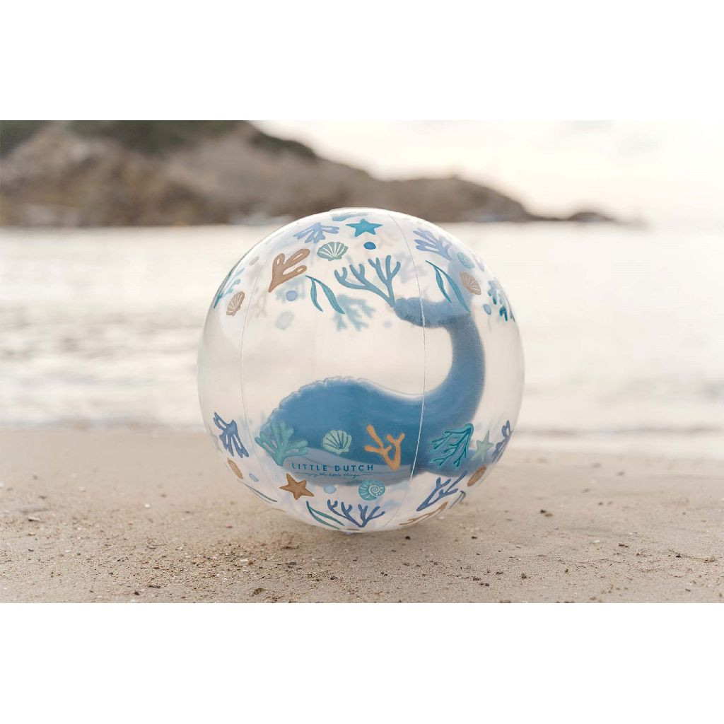 Little Dutch Ocean Dreams Strandbal - 3D Dolfijn - Blauw