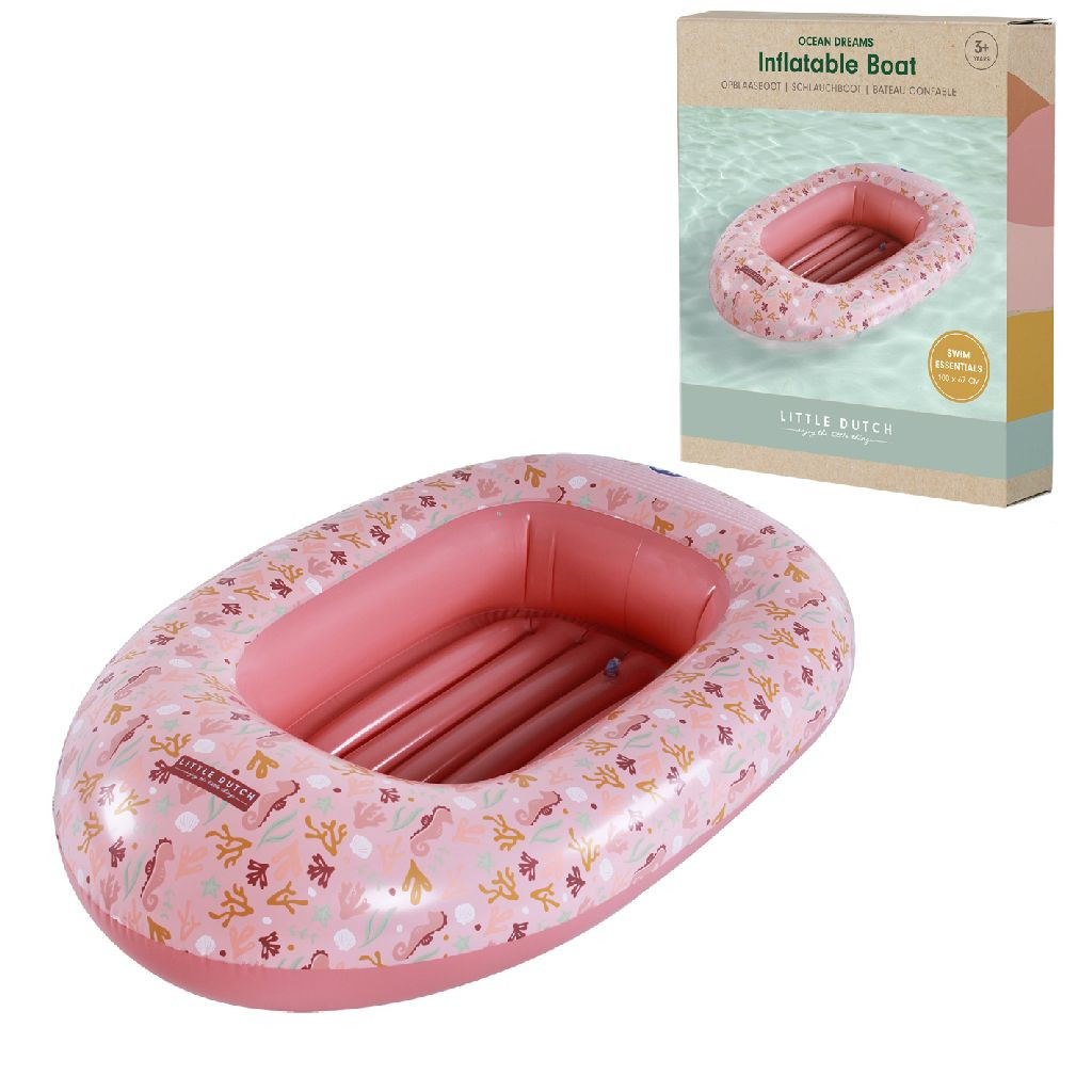 Little Dutch Ocean Dreams Opblaasboot Roze 100 x 67 cm