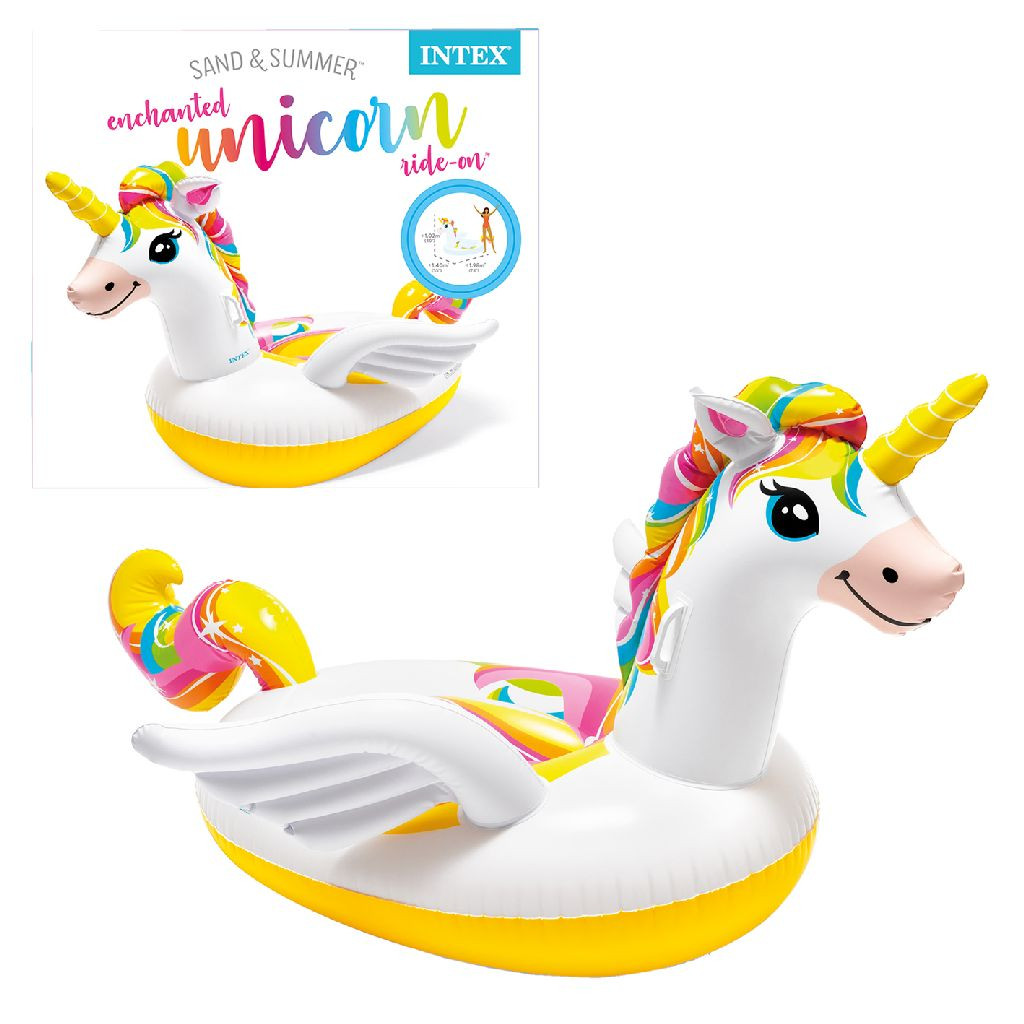 Intex Opblaas Unicorn - Ride-On - 210 x 140 x 97 cm