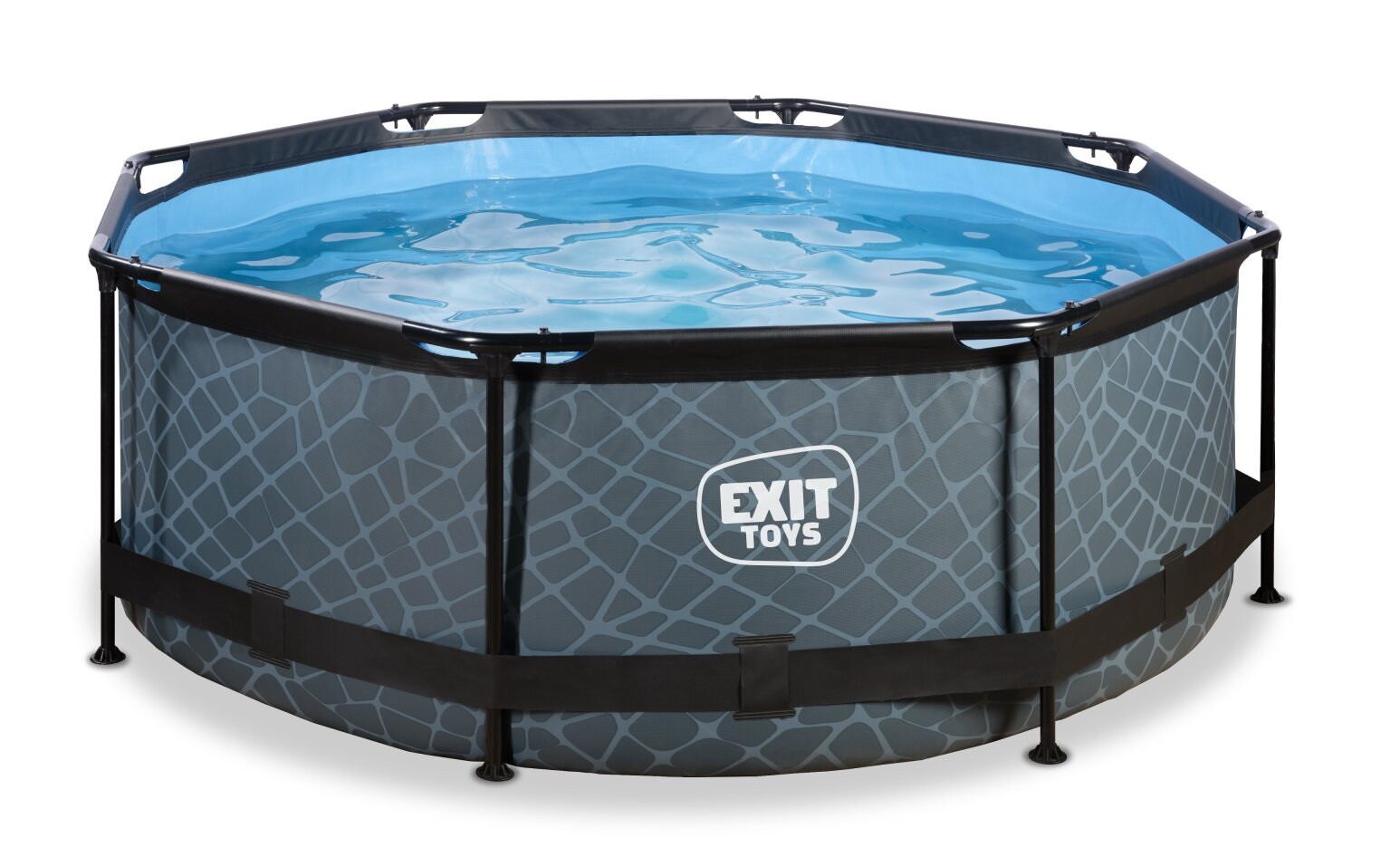 EXIT Frame Zwembad - Stone - ø 244 x 76 cm