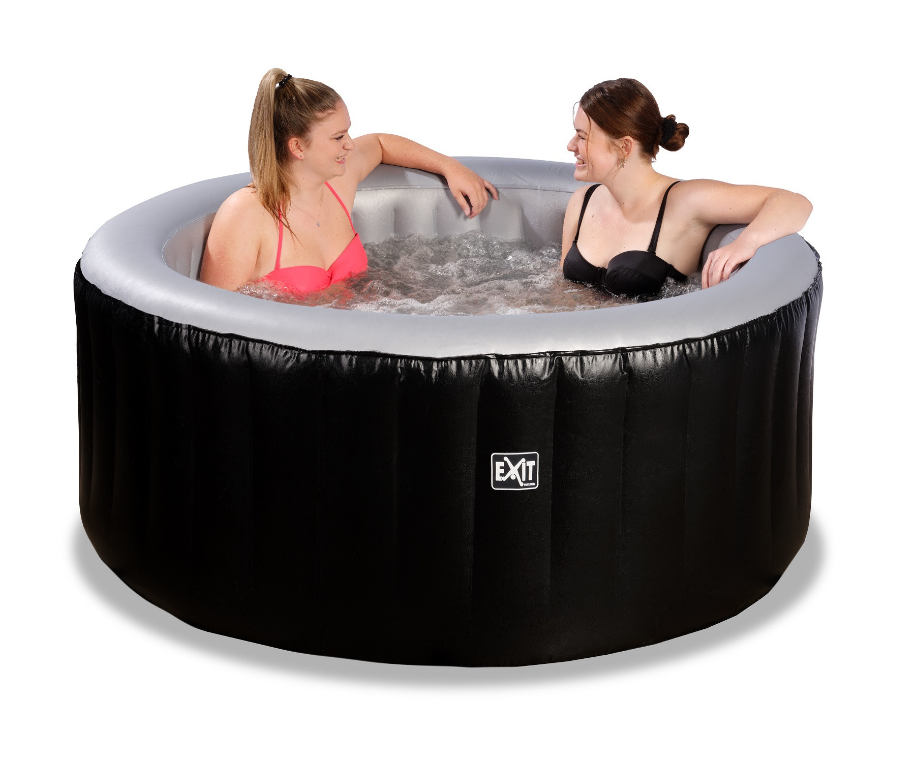 EXIT Silver Classic Spa - 165 x 65 cm - Zwart - Opblaasbaar Bubbelbad