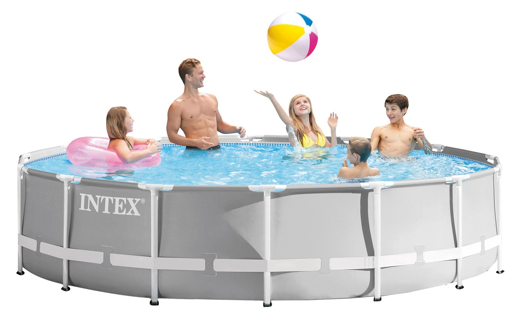 Intex Prism Frame Zwembad - ø 427 x 107 cm - met Filterpomp en Ladder