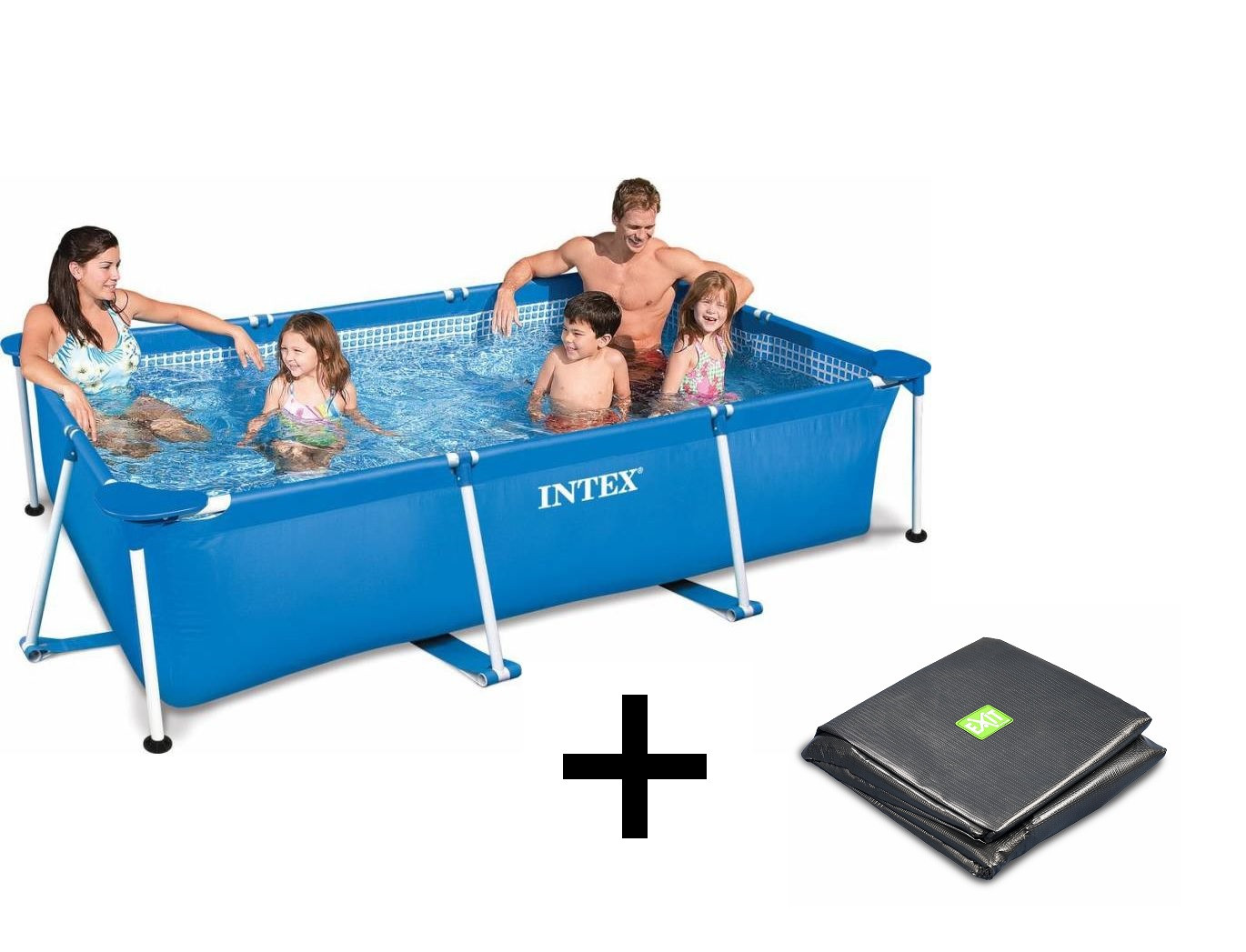 Intex Frame Zwembad 300 x 200 x 75 cm met Afdekhoes